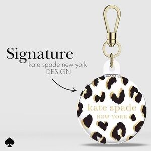 Kate Spade New York AirTag Holder with Gold Ring Clip (new)